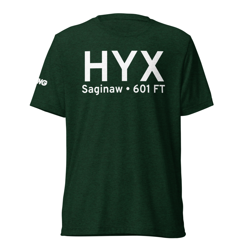 Saginaw (KHYX) Airport Tri-blend T-Shirt 