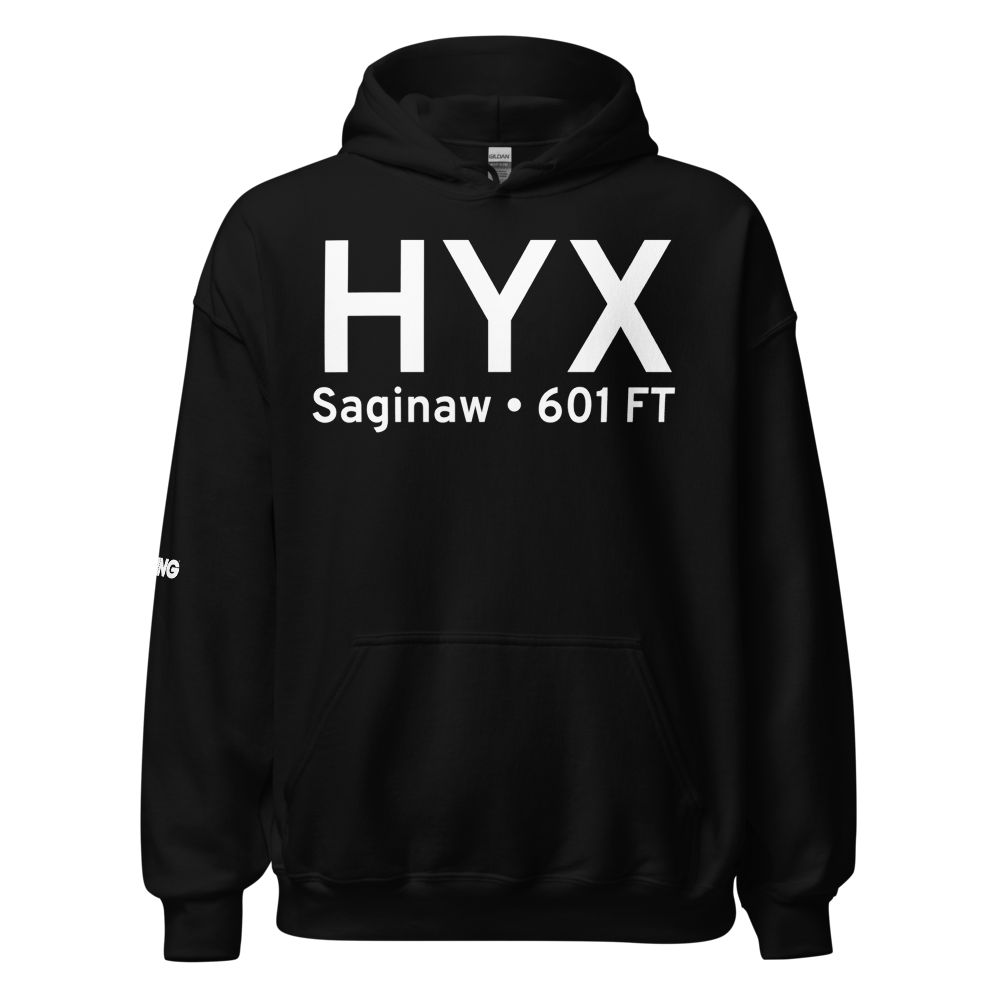 Saginaw (KHYX) Airport Hoodie Sweatshirt 