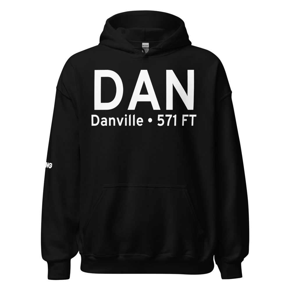 Danville (KDAN) Airport Hoodie Sweatshirt 
