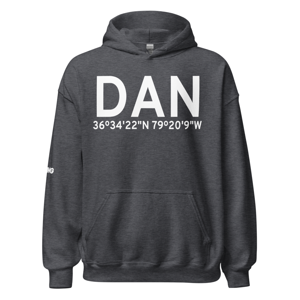 Danville (KDAN) Airport Hoodie Sweatshirt 