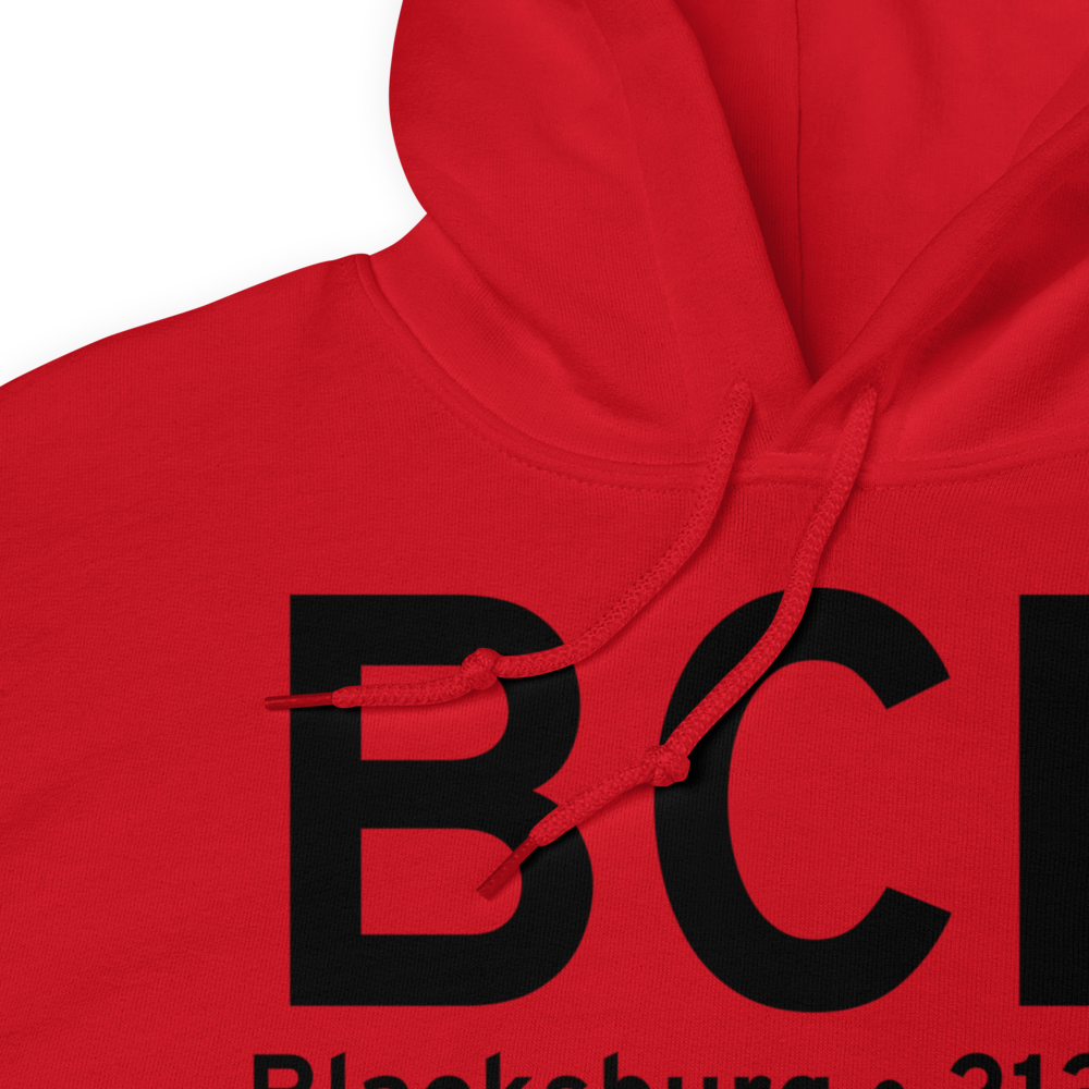 Blacksburg (KBCB) Airport Hoodie Sweatshirt 