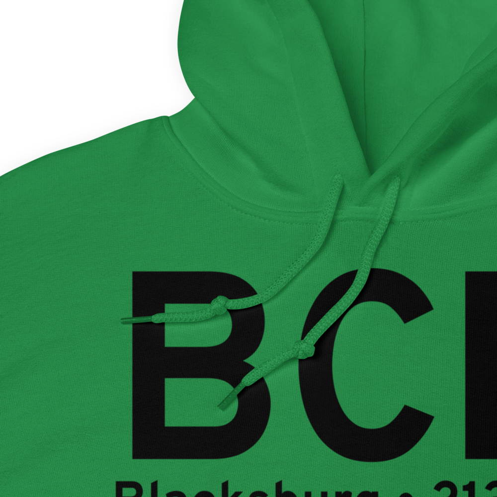 Blacksburg (KBCB) Airport Hoodie Sweatshirt 
