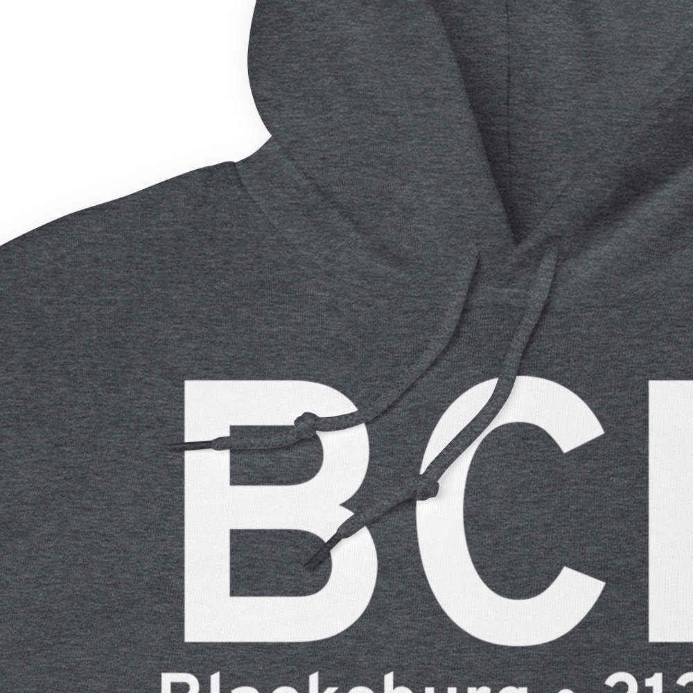 Blacksburg (KBCB) Airport Hoodie Sweatshirt 