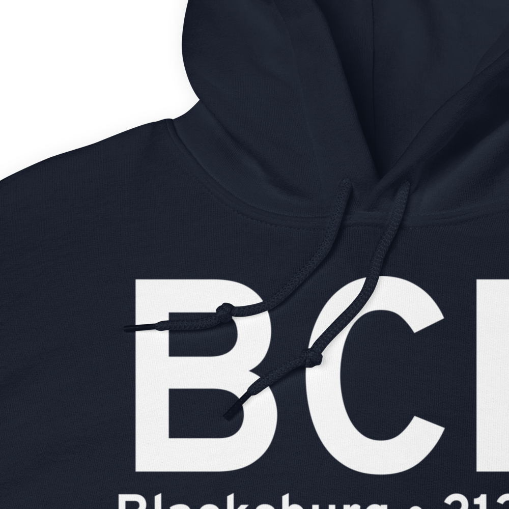 Blacksburg (KBCB) Airport Hoodie Sweatshirt 