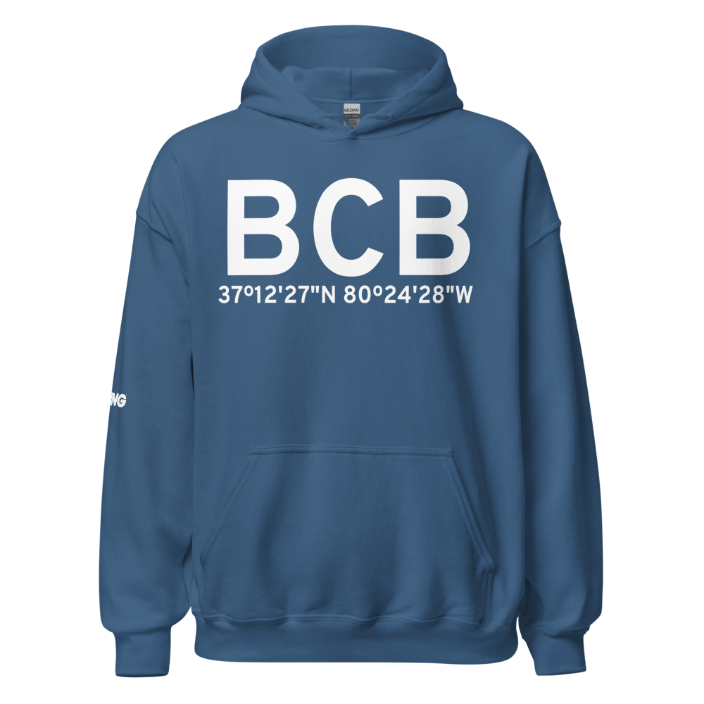 Blacksburg (KBCB) Airport Hoodie Sweatshirt 