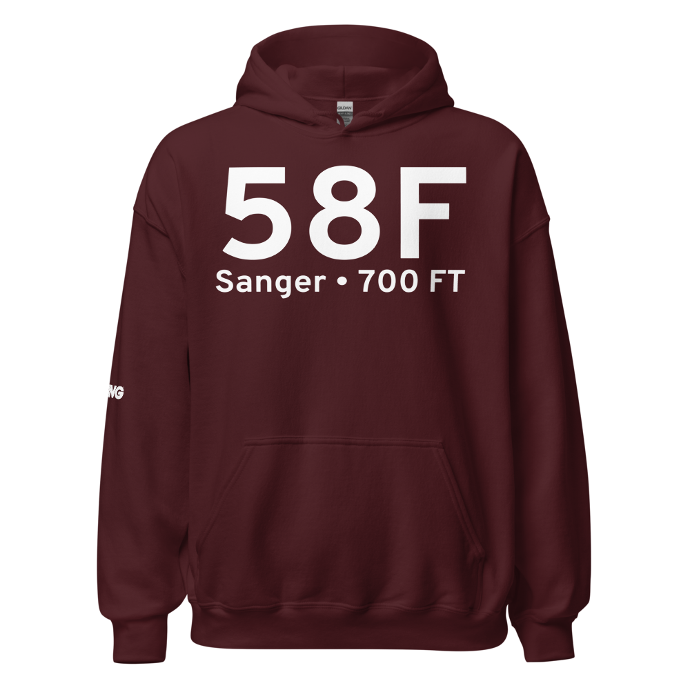 Sanger (58F) Airport Hoodie Sweatshirt 