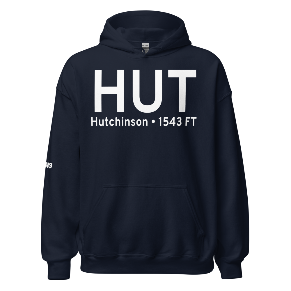 Hutchinson (KHUT) Airport Hoodie Sweatshirt 