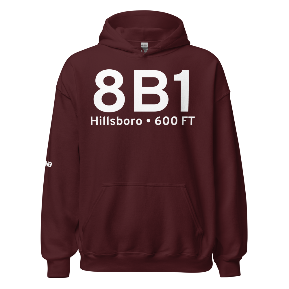 Hillsboro (K8B1) Airport Hoodie Sweatshirt 