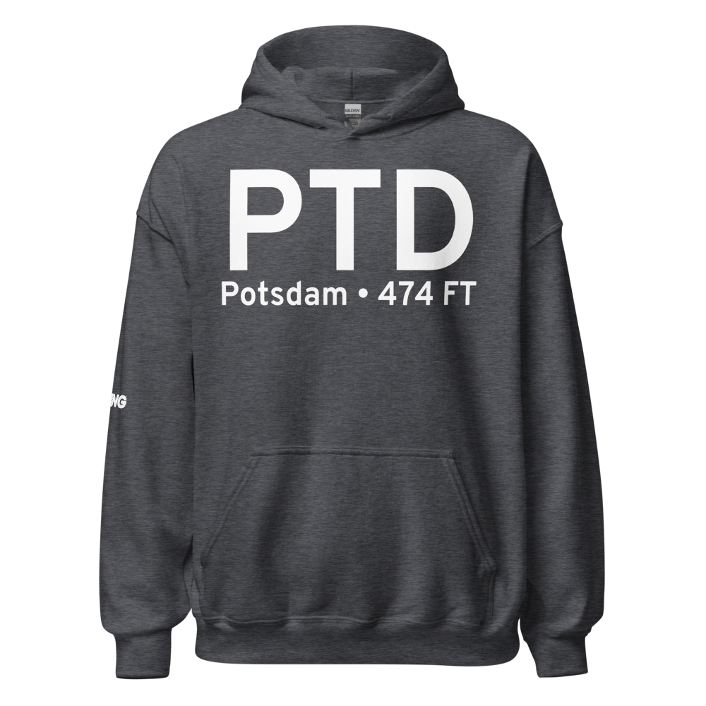 Potsdam (KPTD) Airport Hoodie Sweatshirt 