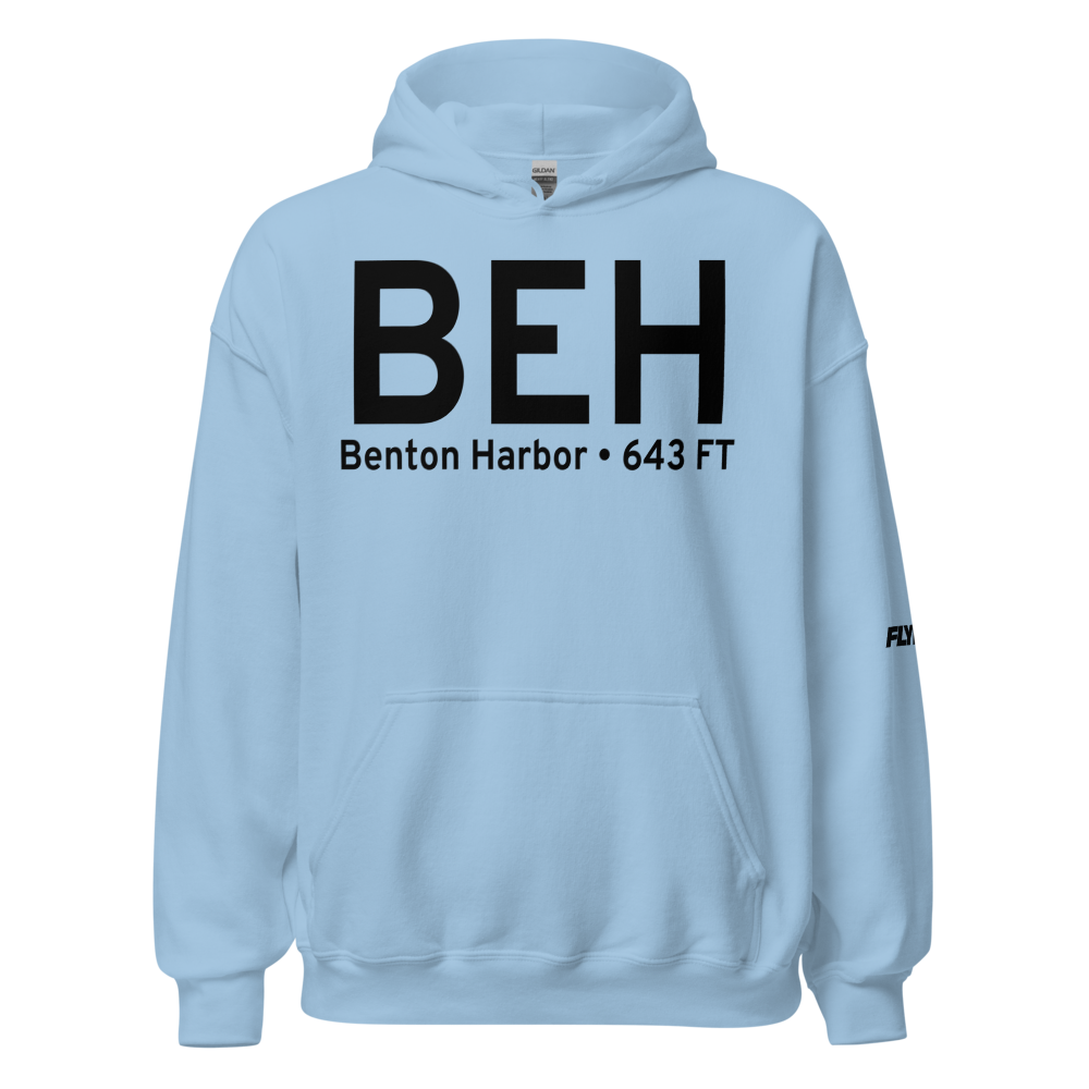 Benton Harbor (KBEH) Airport Hoodie Sweatshirt 