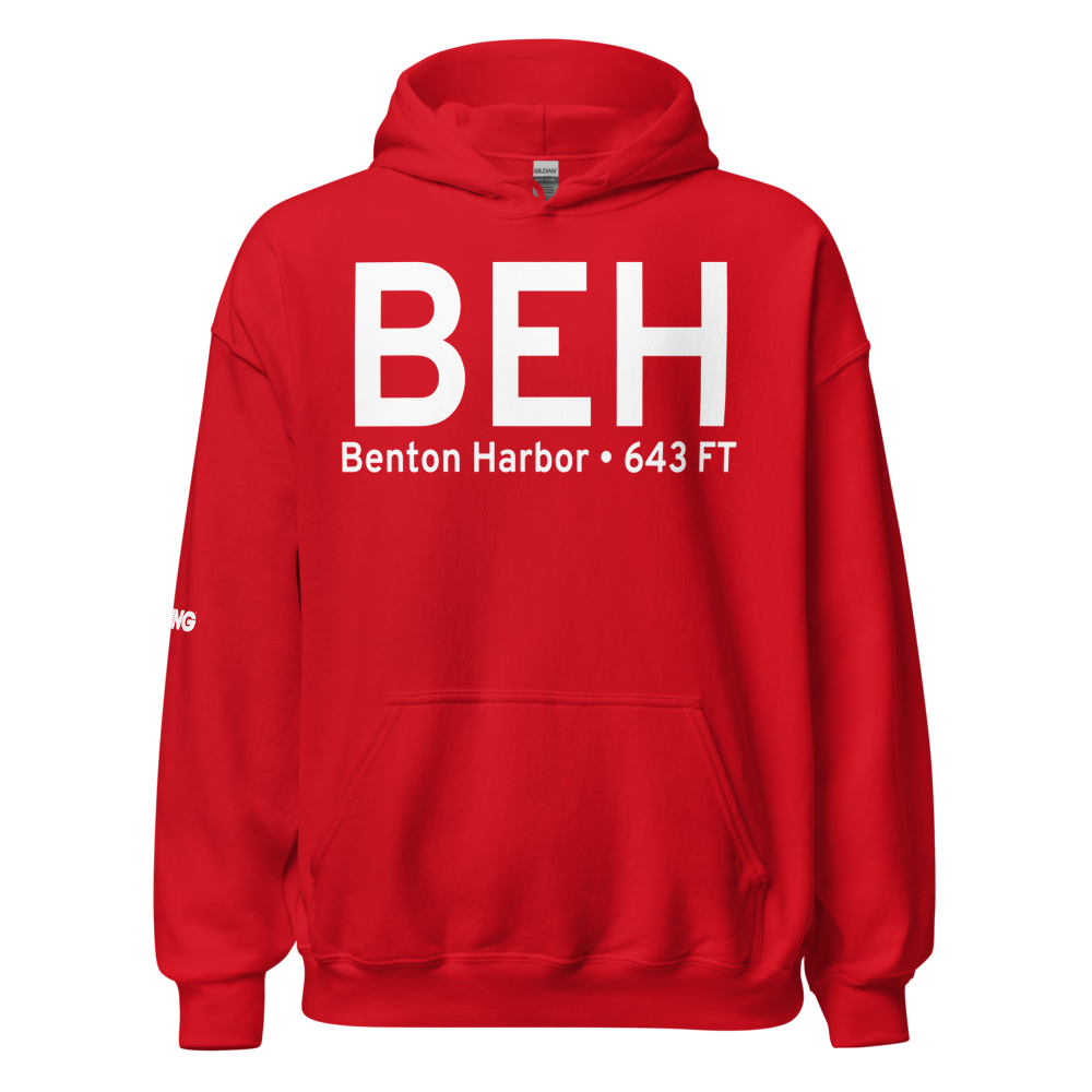 Benton Harbor (KBEH) Airport Hoodie Sweatshirt 