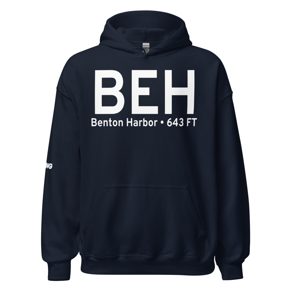 Benton Harbor (KBEH) Airport Hoodie Sweatshirt 
