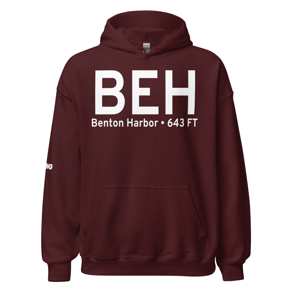 Benton Harbor (KBEH) Airport Hoodie Sweatshirt 