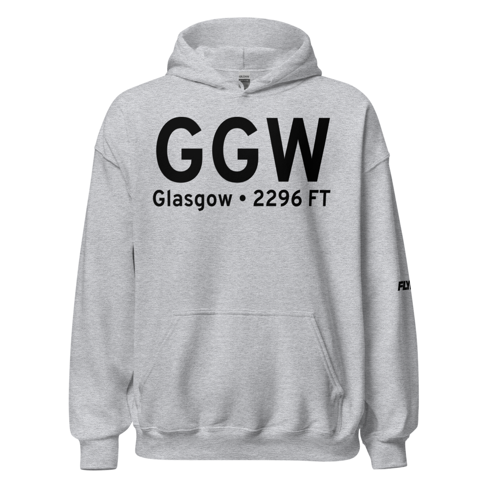 Glasgow (KGGW) Airport Hoodie Sweatshirt 