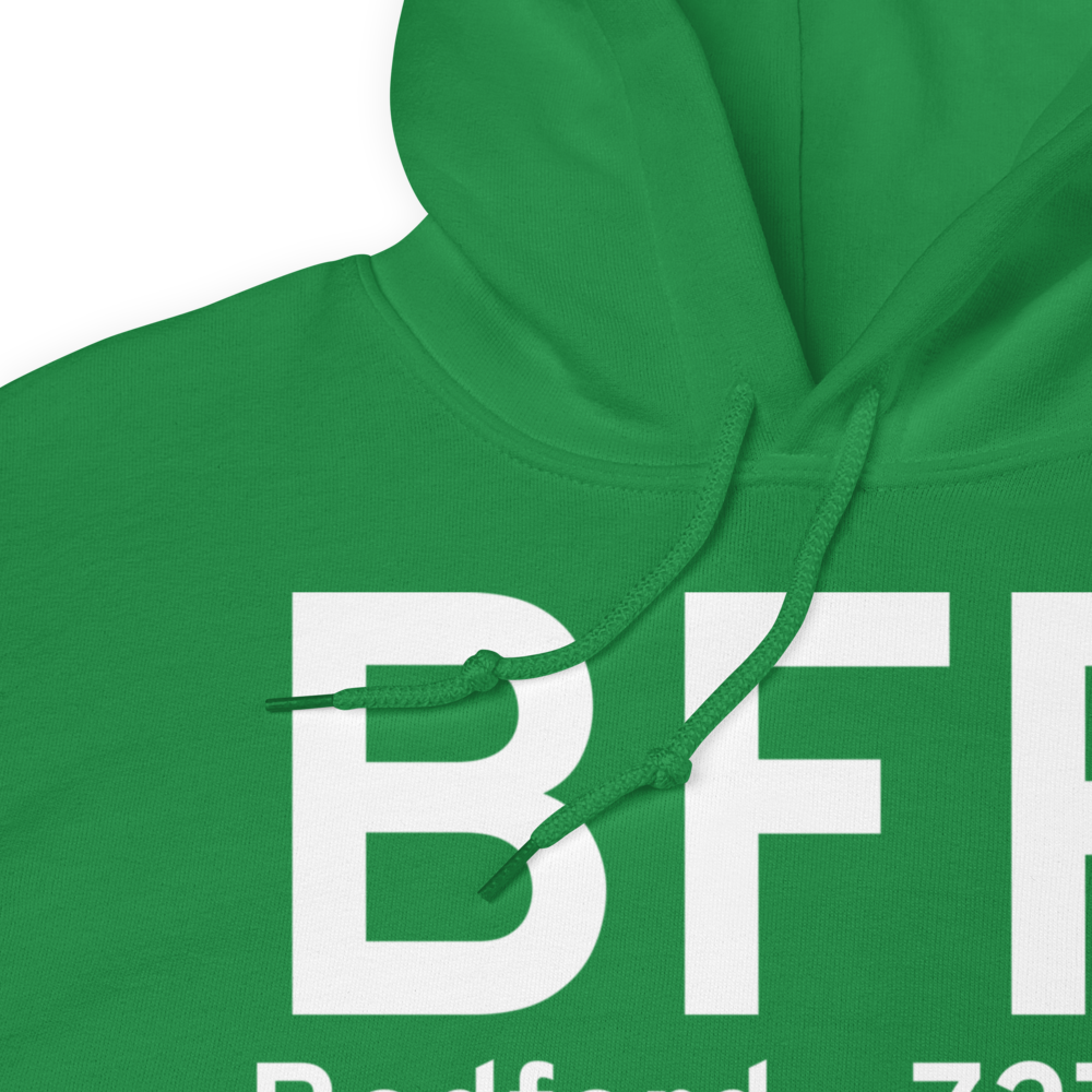 Bedford (KBFR) Airport Hoodie Sweatshirt 
