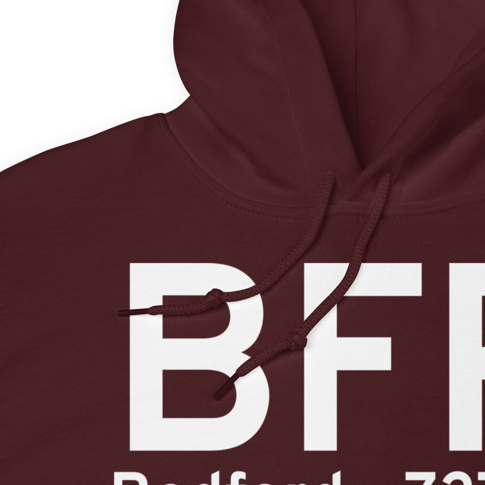 Bedford (KBFR) Airport Hoodie Sweatshirt 