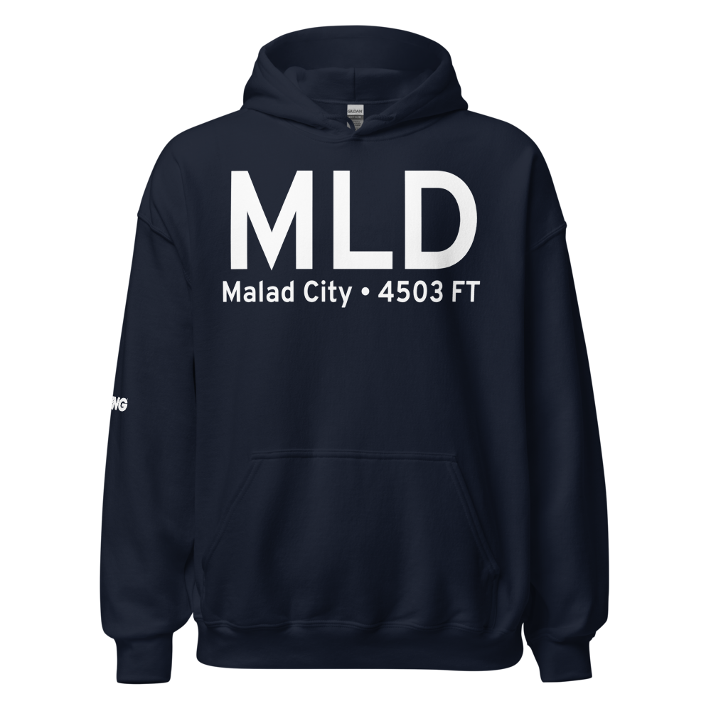 Malad City (KMLD) Airport Hoodie Sweatshirt 
