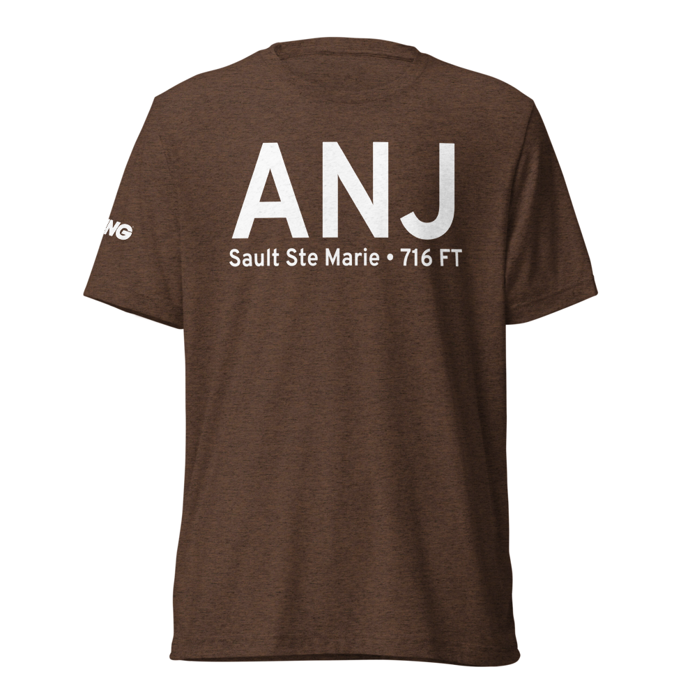 Sault Ste Marie (KANJ) Airport Tri-blend T-Shirt 