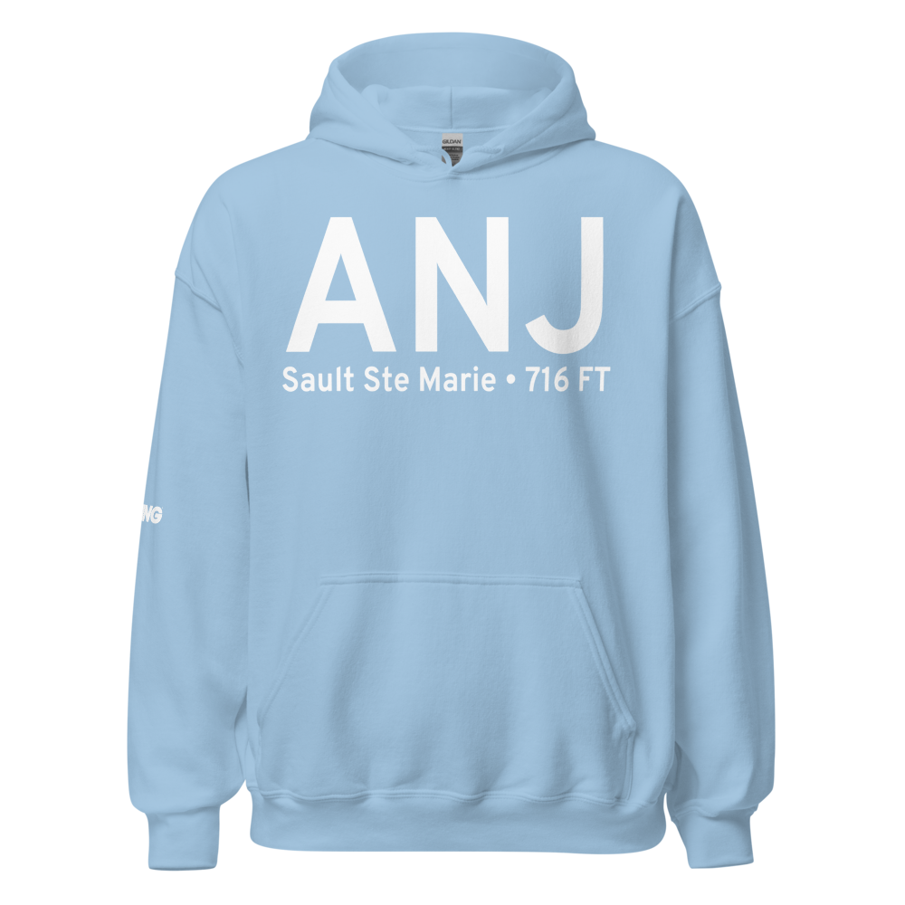 Sault Ste Marie (KANJ) Airport Hoodie Sweatshirt 