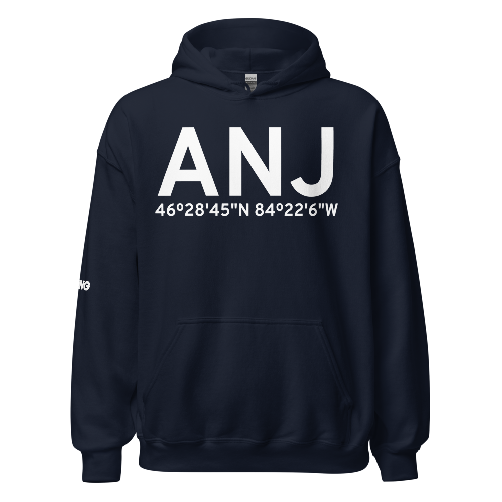 Sault Ste Marie (KANJ) Airport Hoodie Sweatshirt 