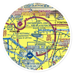 Ontario International Airport (ONT) VFR Sectional Sticker (20 mile)
