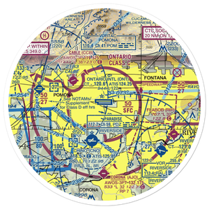 Ontario International Airport (ONT) VFR Sectional Sticker (30 mile)