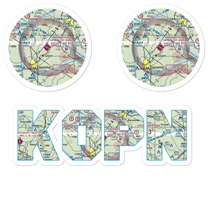 Thomaston Upson County Airport (OPN) VFR Sectional Sticker Pack