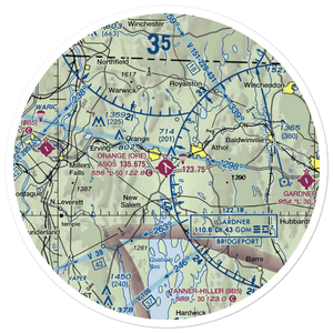Orange Municipal Airport (ORE) VFR Sectional Sticker (30 mile)