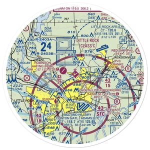 North Little Rock Municipal Airport (ORK) VFR Sectional Sticker (30 mile)