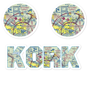 North Little Rock Municipal Airport (ORK) VFR Sectional Sticker Pack