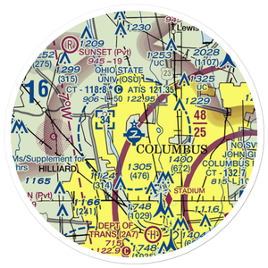 The Ohio State University Airport - Don Scott Field (OSU) VFR Sectional Sticker (20 mile)