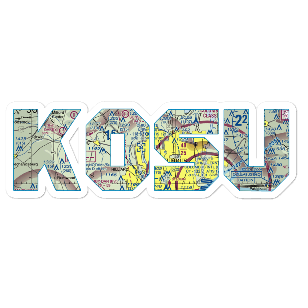 The Ohio State University Airport - Don Scott Field (OSU) VFR Sectional Sticker 