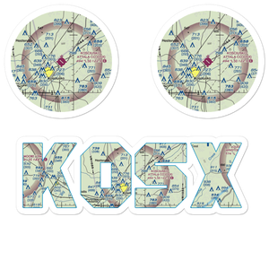 Kosciusko Attala County Airport (OSX) VFR Sectional Sticker Pack