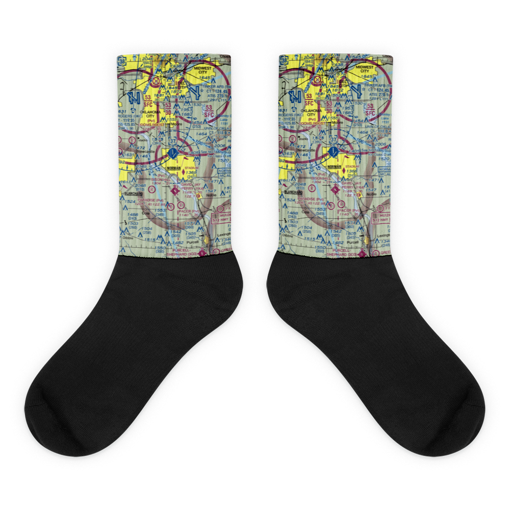 University of Oklahoma Westheimer Airport (OUN) VFR Sectional Socks 