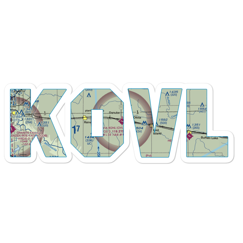 Olivia Regional Airport (OVL) VFR Sectional Sticker 
