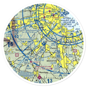 Norwood Memorial Airport (OWD) VFR Sectional Sticker (30 mile)
