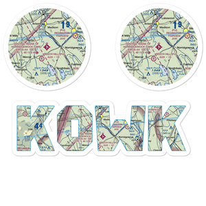 Central Maine Airport of Norridgewock (OWK) VFR Sectional Sticker Pack