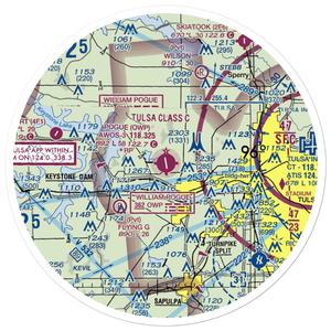 William R. Pogue Municipal Airport (OWP) VFR Sectional Sticker (30 mile)