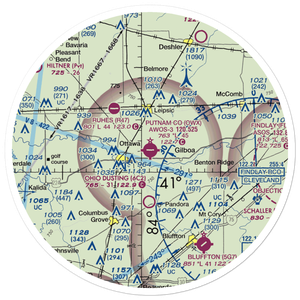 Putnam County Airport (OWX) VFR Sectional Sticker (30 mile)