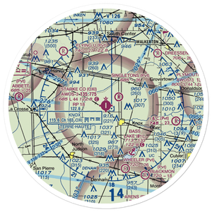 Starke County Airport (OXI) VFR Sectional Sticker (30 mile)