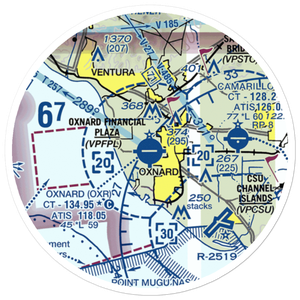 Oxnard Airport (OXR) VFR Sectional Sticker (20 mile)