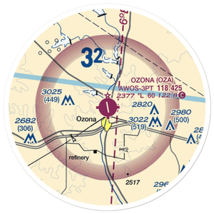 Ozona Municipal Airport (OZA) VFR Sectional Sticker (20 mile)