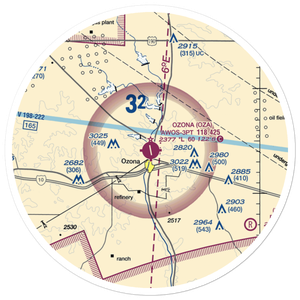 Ozona Municipal Airport (OZA) VFR Sectional Sticker (30 mile)