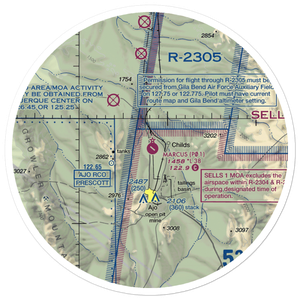Eric Marcus Municipal Airport (P01) VFR Sectional Sticker (30 mile)