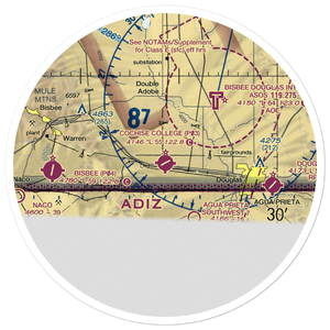 Cochise College Airport (P03) VFR Sectional Sticker (30 mile)