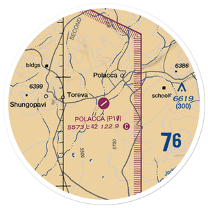 Polacca Airport (P10) VFR Sectional Sticker (20 mile)