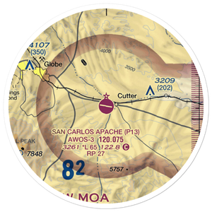 San Carlos Apache Airport (P13) VFR Sectional Sticker (20 mile)