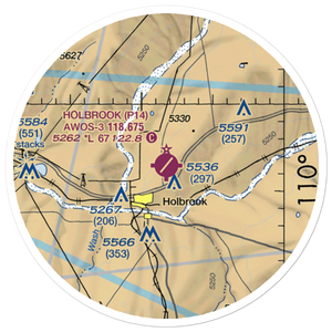 Holbrook Municipal Airport (P14) VFR Sectional Sticker (20 mile)