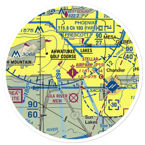 Stellar Airpark (P19) VFR Sectional Sticker (20 mile)