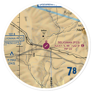 Seligman Airport (P23) VFR Sectional Sticker (20 mile)